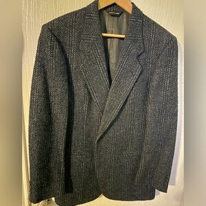 Pierre Cardin Blue Tweed Blazer